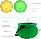 5" St Patrick’s Day Pot of Gold with 100 Lucky Coins - Green Pot of Gold Cauldron Plastic Bucket for Leprechaun Decorations, Green & Gold Coins Plastic Bulk by 4E's Novelty